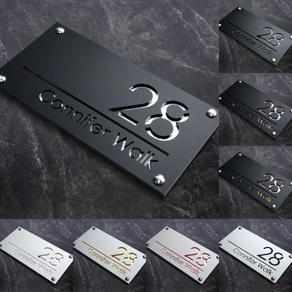 Stylish Acrylic House Sign